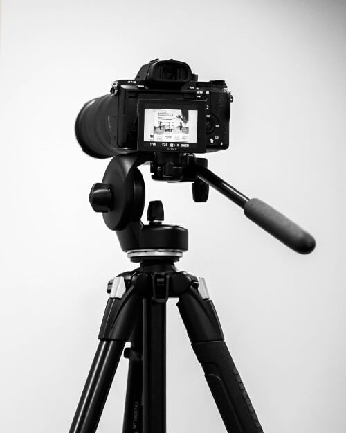 Camera on a tripod